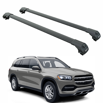 For Mercedes GLS X167 2019-2025 Roof Rack Cross Bars Raised Rail Black