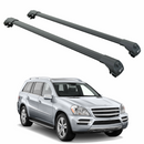 For Mercedes GL X164 2006-2014 Roof Rack Cross Bars Raised Rail Black-1