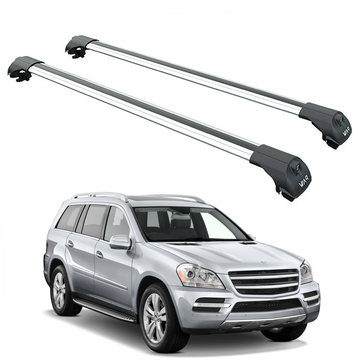 For Mercedes GL X164 2006-2014 Roof Rack Cross Bars Raised Rail Silver
