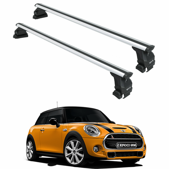 Mini Cooper R56 3dr (2007-2014) Roof Rack Cross Bars Normal Roof, Silver