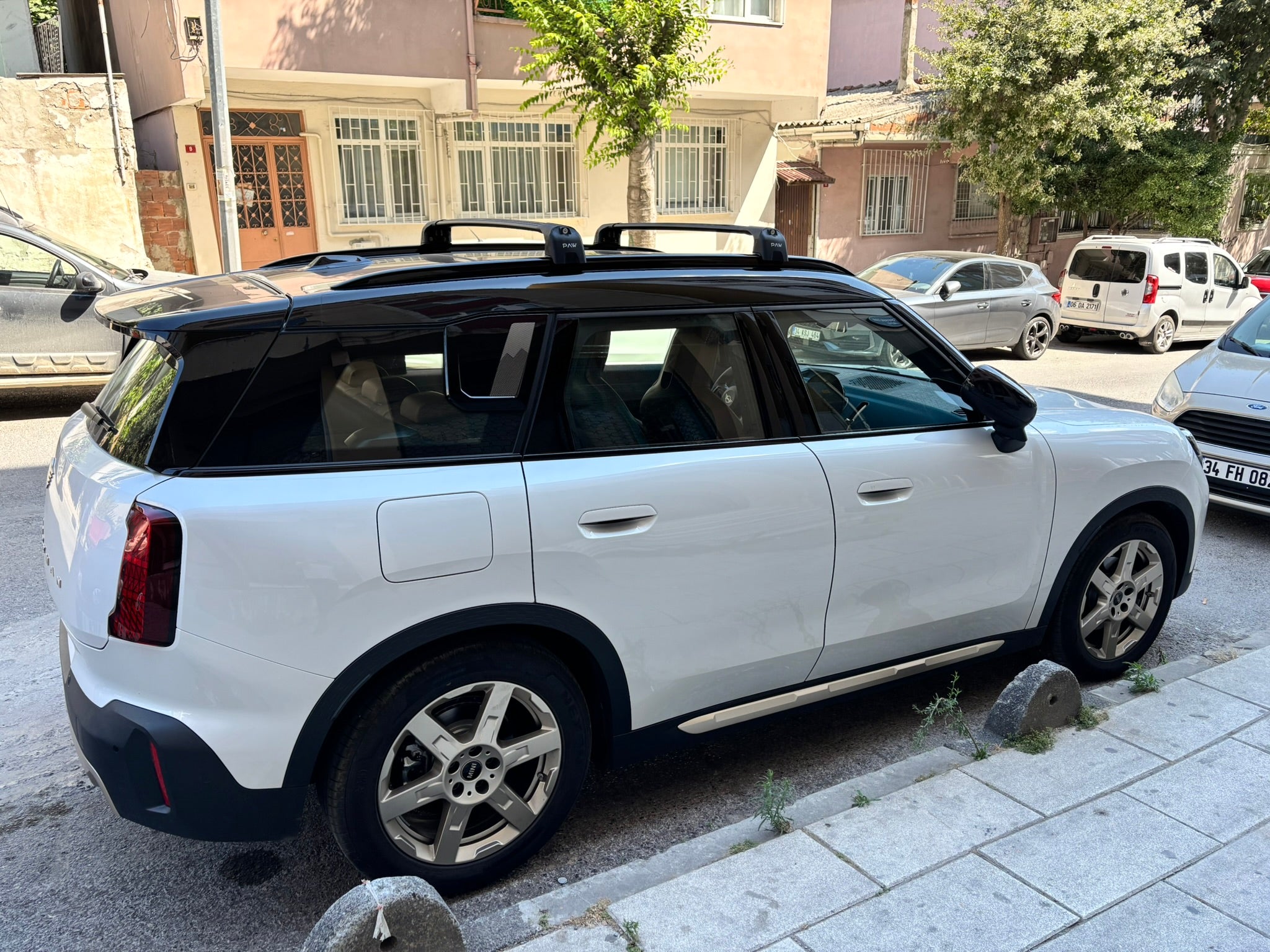 For Mini Countryman U25 2023-2025 Roof Rack Cross Bars Metal Bracket Flush Rail Silver