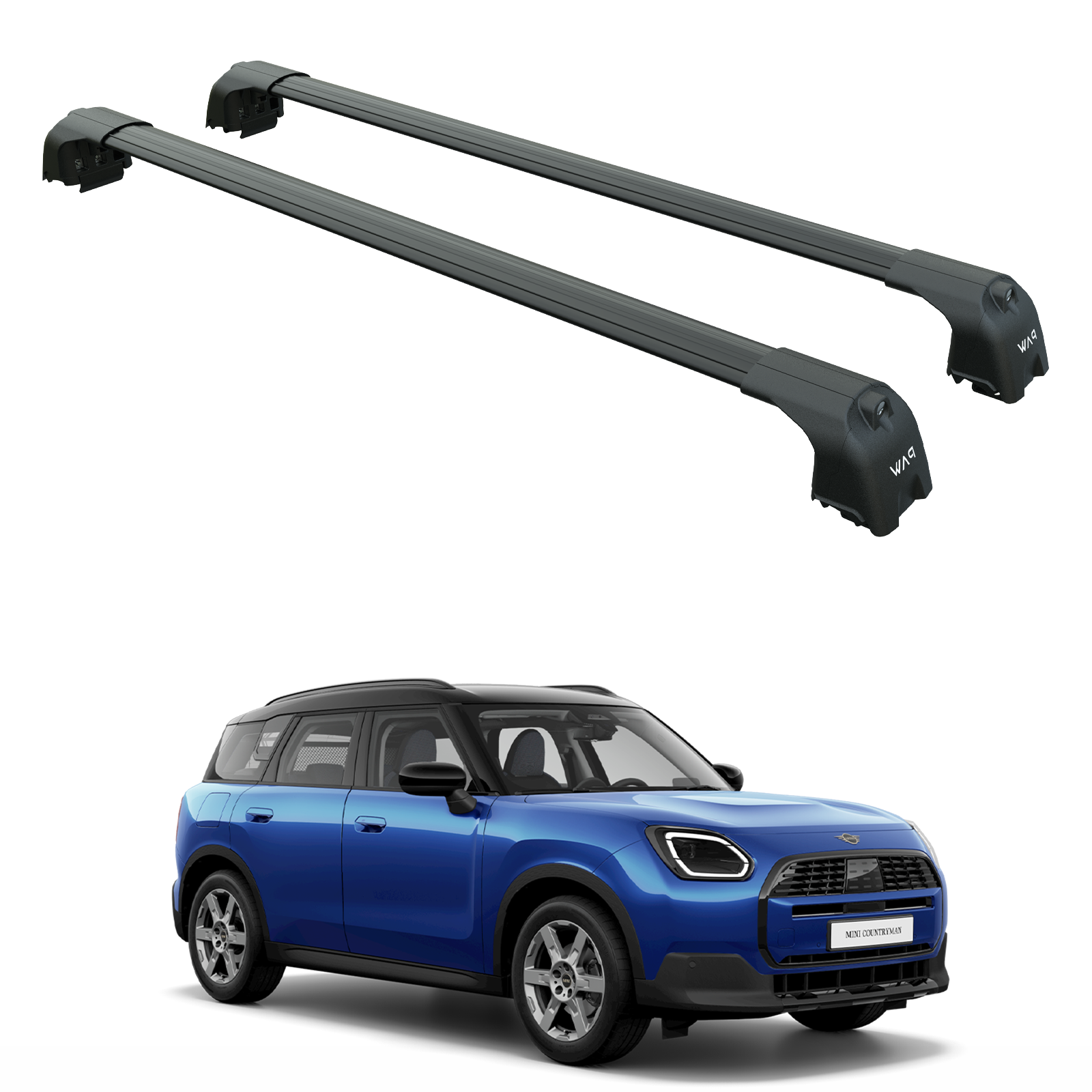 For Mini Countryman 2023-2025 Roof Rack Cross Bars Metal Bracket Flush Rail Black