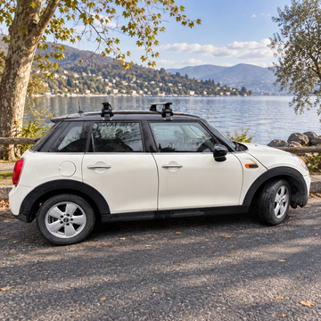 MINI Cooper F55 F65 5-Door (2014-Up) Roof Rack Cross Bars Normal Roof Aluminum Silver - 0