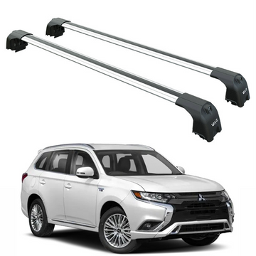 For Mitsubishi Outlander Phev 2023-2025 Roof Rack Cross Bars Flush Rail Alu Silver