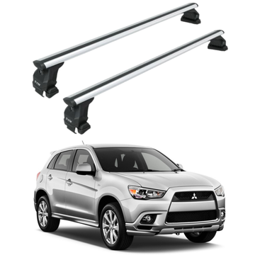 Für Mitsubishi Outlander 2013–2021, Dachträgersystem, Träger, Querträger, Aluminium, abschließbar, hochwertige Metallhalterung, Silber