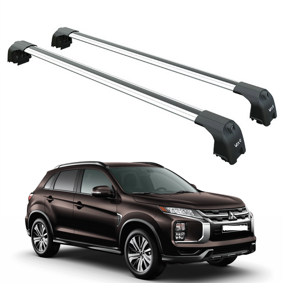 For Mitsubishi Outlander Sport 2022-2025 Roof Rack Cross Bars Flush Rail Alu Silver