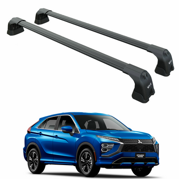 For Mitsubishi Eclipse Cross 2017-2025 Roof Rack Cross Bars Fix Point Alu Black
