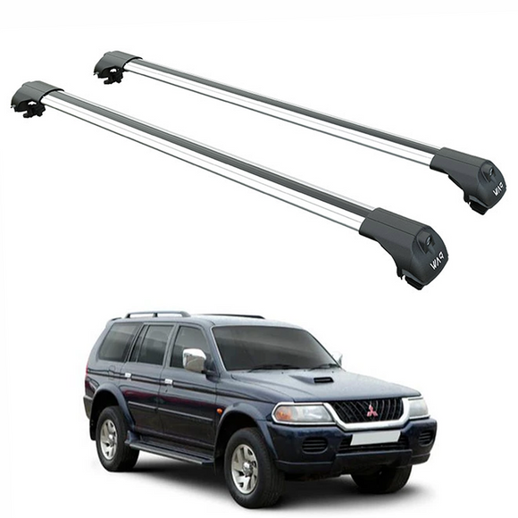 Für Mitsubishi Montero Sport 2001–2006, Dachträgersystem, Träger, Querträger, Aluminium, abschließbar, hochwertige Metallhalterung, Silber
