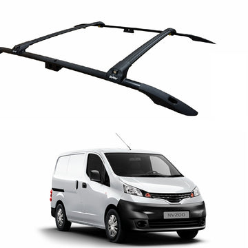 For Nissan NV200 2009-Up Roof Side Rails and Roof Racks Cross Bars Black