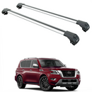 For Nissan Armada  2017-2024 Roof Rack Cross Bars Metal Bracket Raised Rail Alu Silver-1
