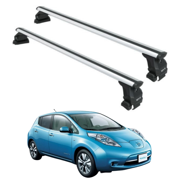 For Nissan Leaf 1 (2010-2017) Roof Rack Cross Bars Normal Roof, Silver