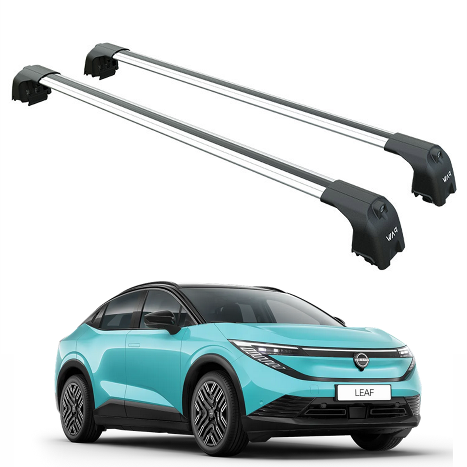 For Nissan Leaf 2025- Up Roof Rack Cross Bars Metal Bracket Flush Rail Silver