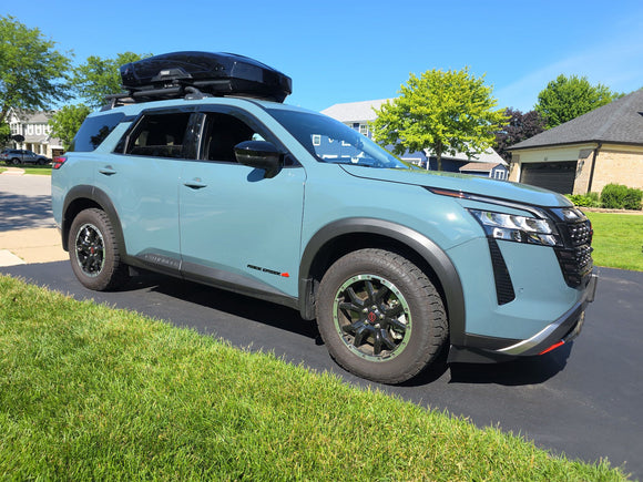 für Nissan Pathfinder Querträger Trägerschienen Dachträger Schwarz ab 2021
