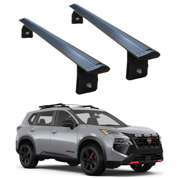 For Nissan Rogue Rock Creek Roof Rack Cross Bars, Black