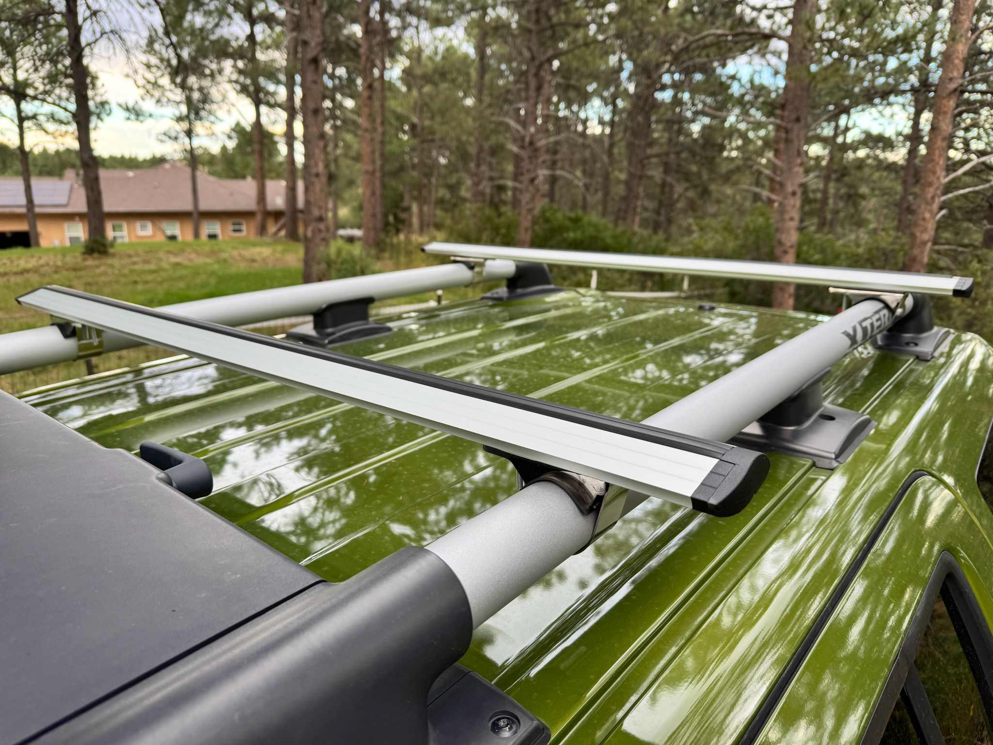 For Nissan XTerra 1999-2015 Roof Rack Cross Bars Raised Rail Black