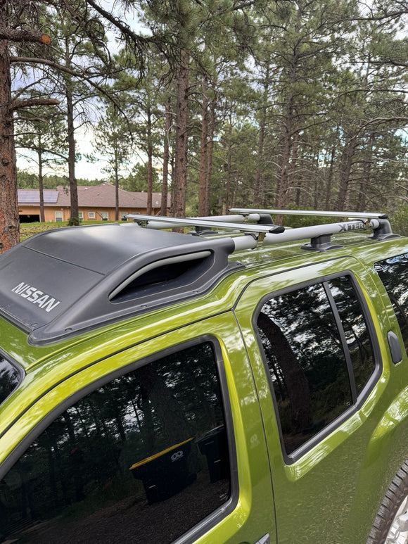 For Nissan XTerra 1999-2015 Roof Rack Cross Bars Raised Rail Silver