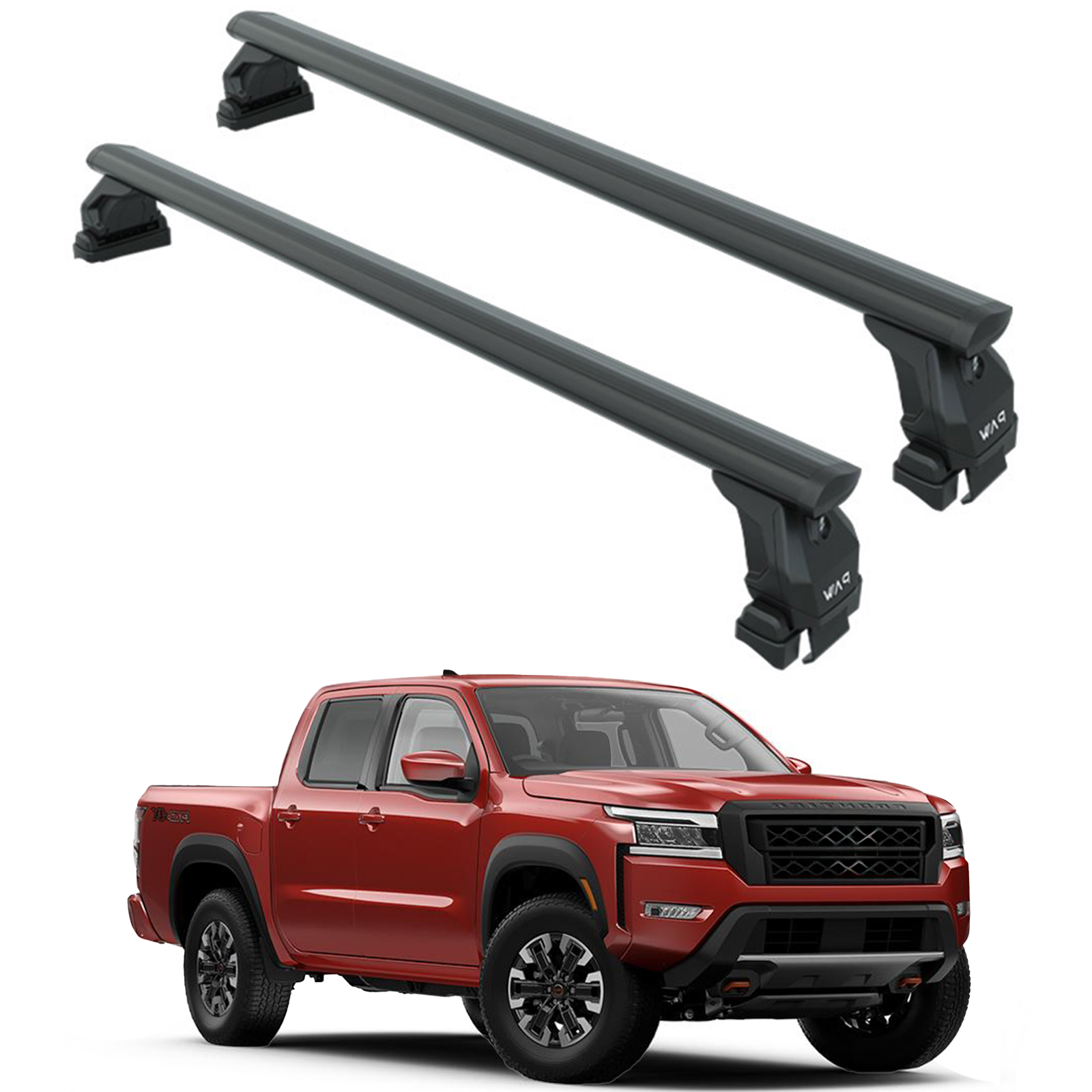 Für Nissan Frontier 2020-Up Dachträgersystem Träger Querstangen Aluminium abschließbar Hochwertige Metallhalterung Schwarz