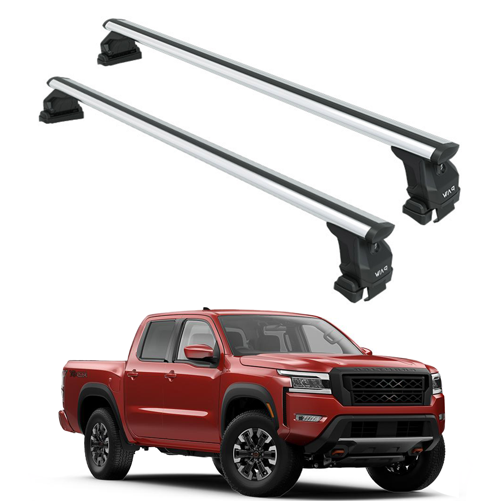 Für Nissan Frontier 2020-Up Dachträgersystem Träger Querstangen Aluminium abschließbar Hochwertige Metallhalterung Silber