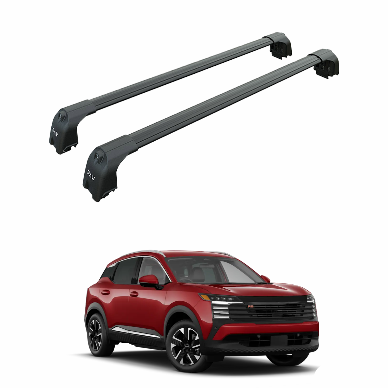 For Nissan Kicks 2025-2026 Roof Rack System, Aluminium Cross Bar, Flush Rail, Black