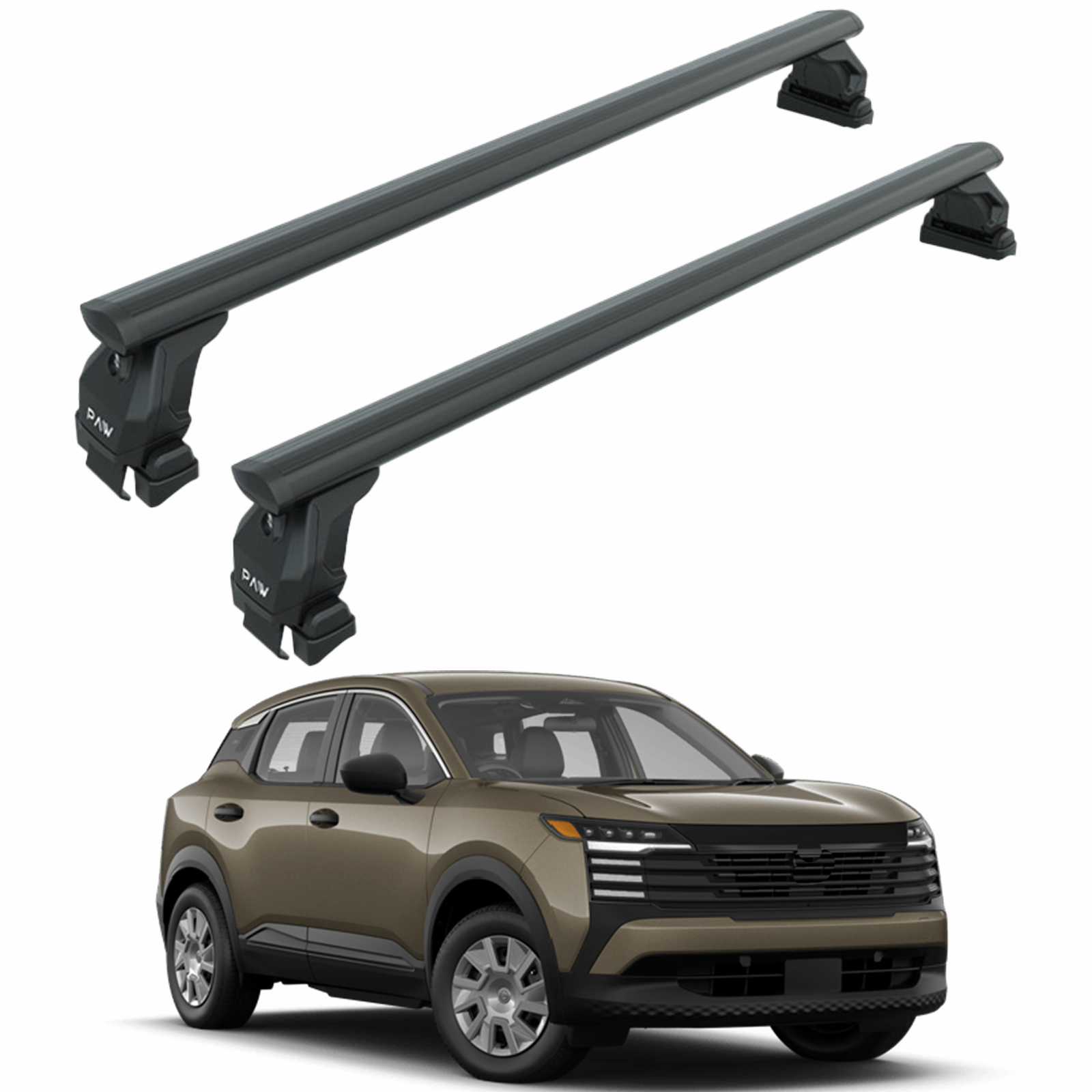 For Nissan Kicks 2025-2026 Roof Rack System, Aluminium Cross Bar, Normal Roof, Black