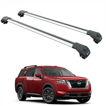 für Nissan Pathfinder Querträger Trägerschienen Dachträger Silber Farbe