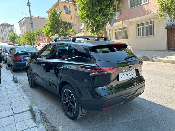 Für Nissan Qashqai J12 2022-Up Dachträgersystem Träger Querstangen Aluminium abschließbar Hochwertige Metallhalterung Schwarz