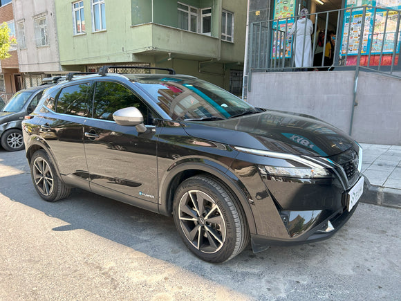 Für Nissan Qashqai J12 2022-Up Dachträgersystem Träger Querstangen Aluminium abschließbar Hochwertige Metallhalterung Schwarz