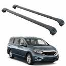 For Nissan Quest 2011-2017 Roof Rack Cross Bars Metal Bracket Raised Rail Black-1