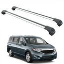For Nissan Quest 2011-2017 Roof Rack Cross Bars Metal Bracket Raised Rail Silver-1