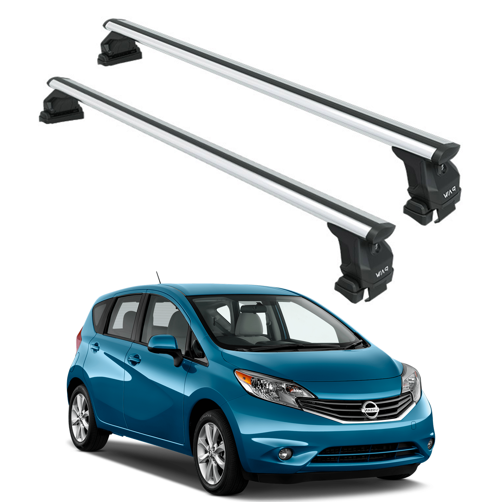 For Nissan Versa HB 2014-2019 Roof Rack Cross Bars Normal Roof Alu Silver