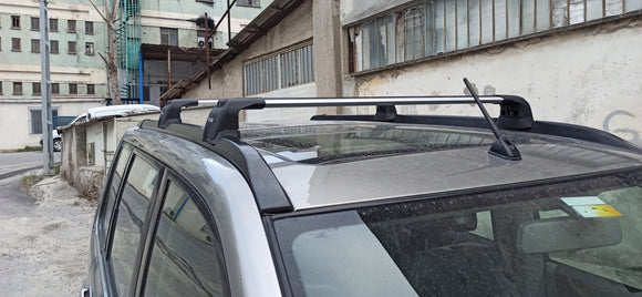 For Nissan X-Trail T30 2001-2007 Roof Rack Cross Bars Metal Bracket Flush Rail Black