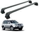 For Nissan X-Trail T30 2001-2007 Roof Rack Cross Bars Metal Bracket Flush Rail Black-1