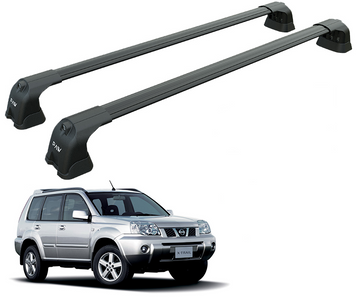 Nissan X-Trail T31 Dachträger Querträger Schienen Topträger Alu Schwarz 2ST 2001-2014 