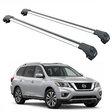 For Nissan Pathfinder (R52) 2013-2020 Roof Rack Cross Bars Raised Rail, Silver