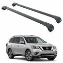 For Nissan Pathfinder (R52) 2013-2020 Roof Rack Cross Bars Raised Rail, Black-1