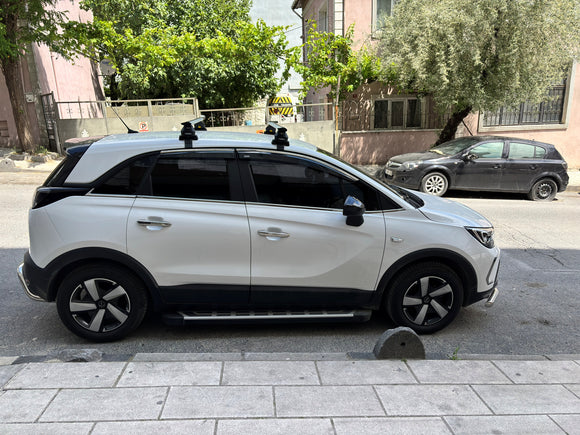 Kompatibel mit Honda Civic 5-tr Sedan Fahrzeugen 2010–2017 mit normalem Dachträger in schwarzer Farbe