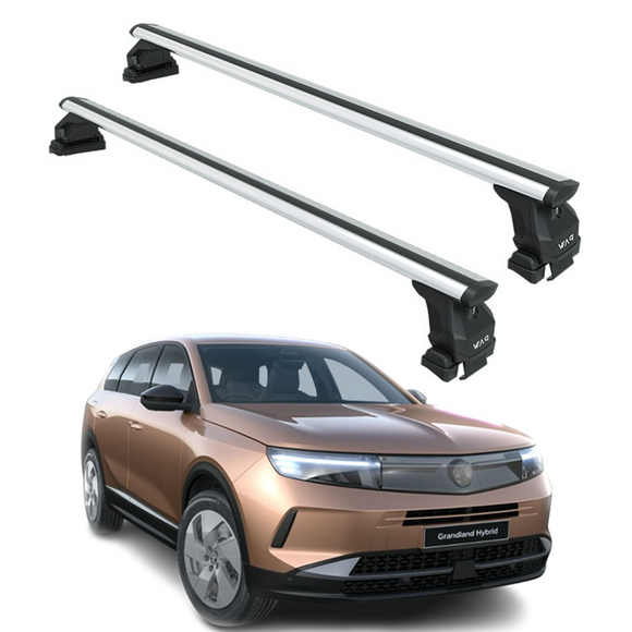 For Opel Grandland 2024-2025 Roof Rack System Carrier Cross Bars Aluminum Silver