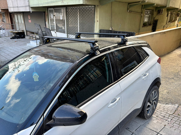 For Opel Grandland X (2017-2025) Roof Rack System Carrier Cross Bars, Silver
