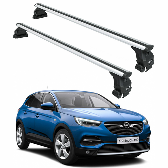 For Opel Grandland X (2017-2025) Roof Rack System Carrier Cross Bars, Silver