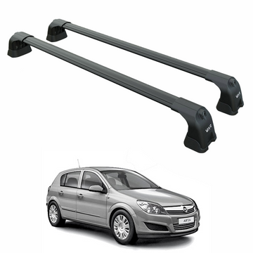 Für Opel &amp; Vauxhall Astra H 2004–2010, Dachträgersystem, Träger, Querträger, Aluminium, abschließbar, hochwertige Metallhalterung, schwarz