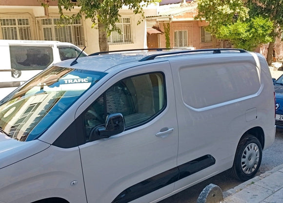 Cross Carrier Bar and Roof Rails for Vauxhall Combo, Full Set SWB 2018-2025 Silver