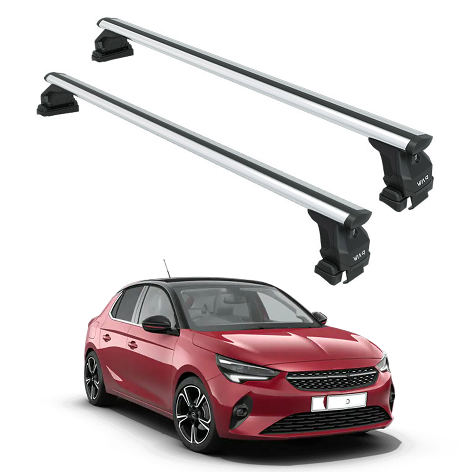 For Opel Corsa F 2019-2025 Roof Rack System Carrier Cross Bars Aluminum Silver