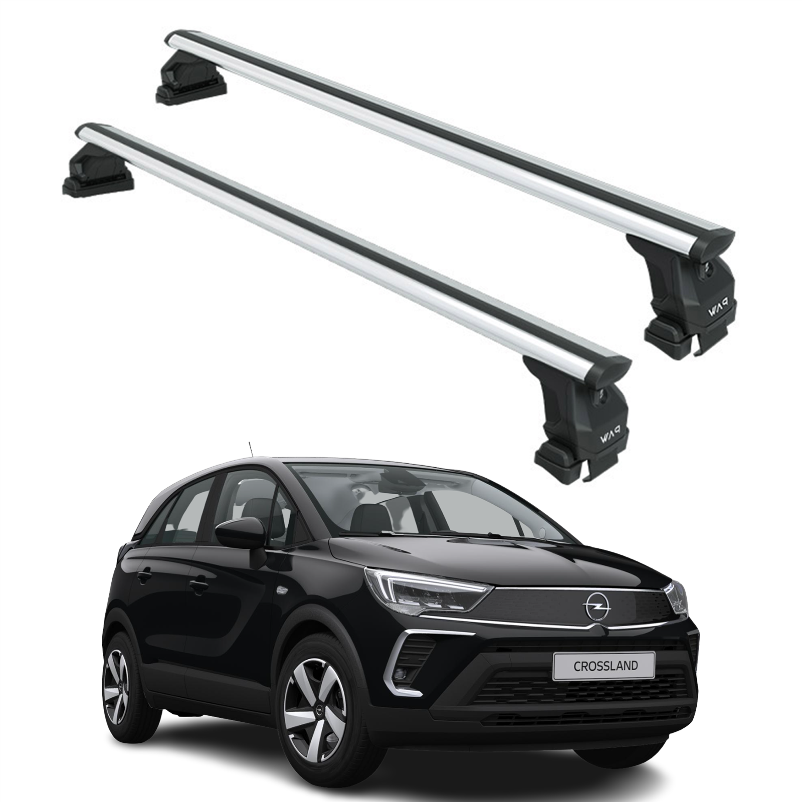 For Opel Crossland 2019-2025 Roof Rack Cross Bars Normal Roof Alu Silver