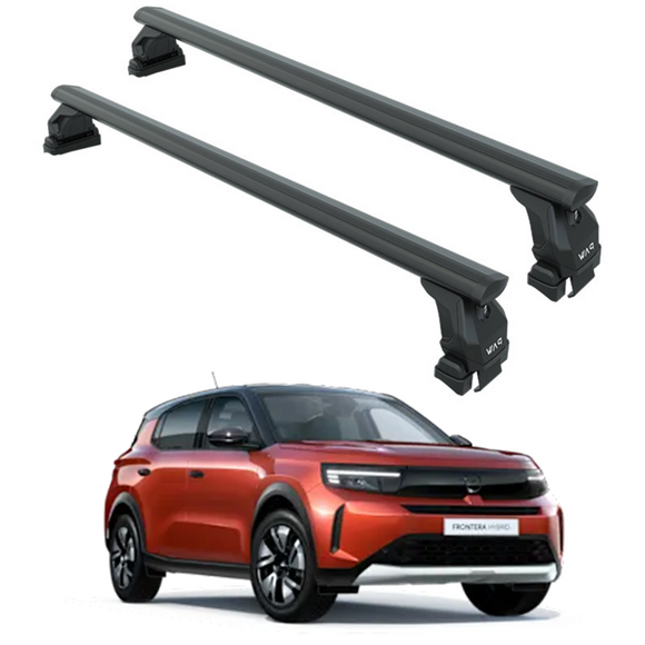 For Opel Frontera 2024- Up Roof Rack Cross Bars Normal Roof Alu Black