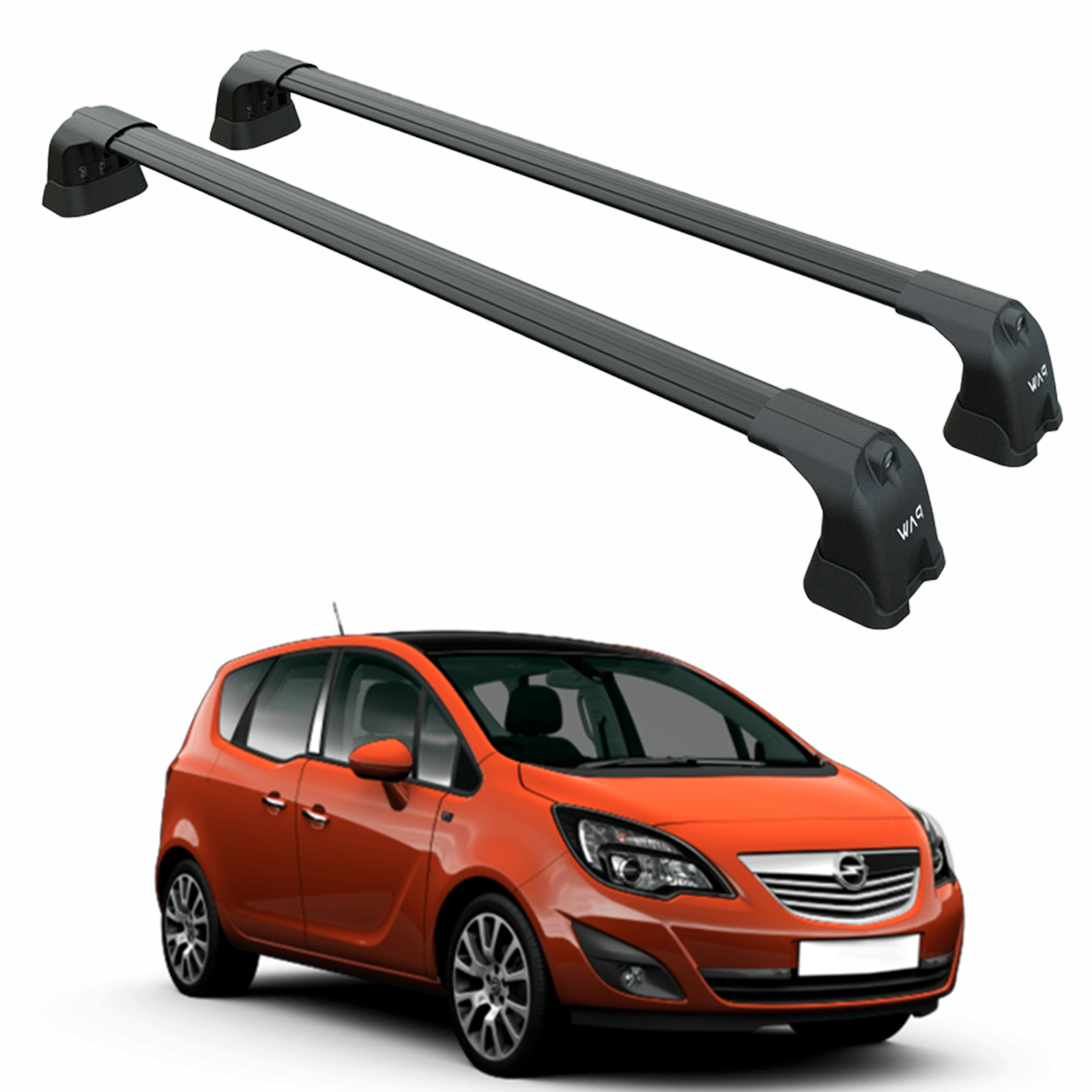 333. Kompatibel mit abschließbaren Aluminium-Dachträgern für Fahrzeuge mit Standarddach Toros Pro 3 Black