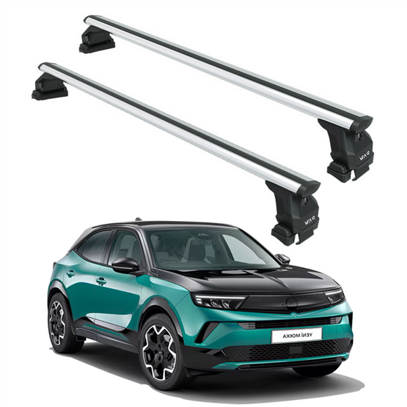 For Opel Mokka 2021-2025 Roof Rack System Carrier Cross Bars Aluminum Silver
