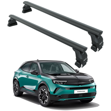 Für Opel &amp; Vauxhall Mokka ab 2021, Dachträgersystem, Träger, Querträger, Aluminium, abschließbar, hochwertige Metallhalterung, schwarz