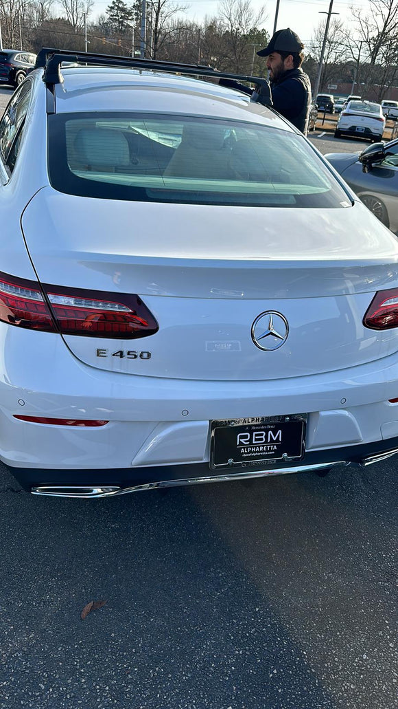 For Mercedes Benz E Coupe C238 2018-2023 Roof Rack Cross Bars Fix Point Alu Black