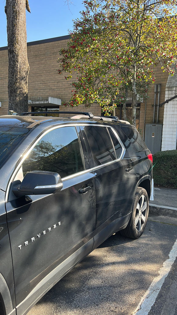 For Chevrolet Traverse Gen2 (2017-2023) Roof Rack Cross Bars Raised Rail, Silver