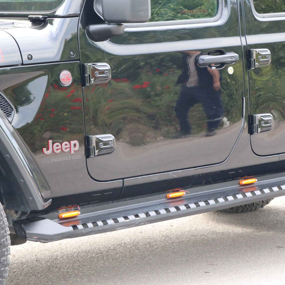 For JEEP Rubicon Gladiator 2021-2025 Running Boards Side Steps AQM-S30